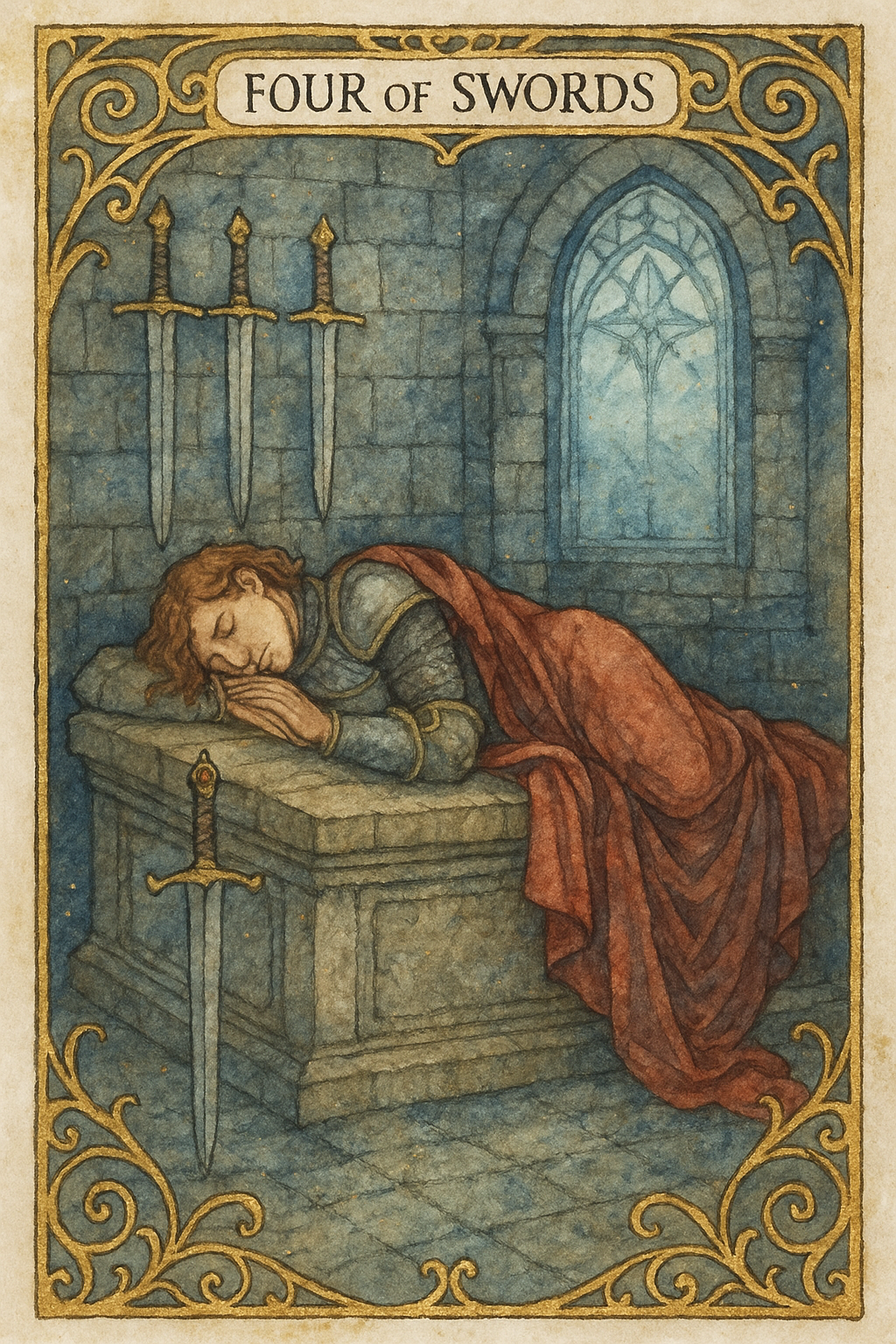 Four of Swords Tarot Card